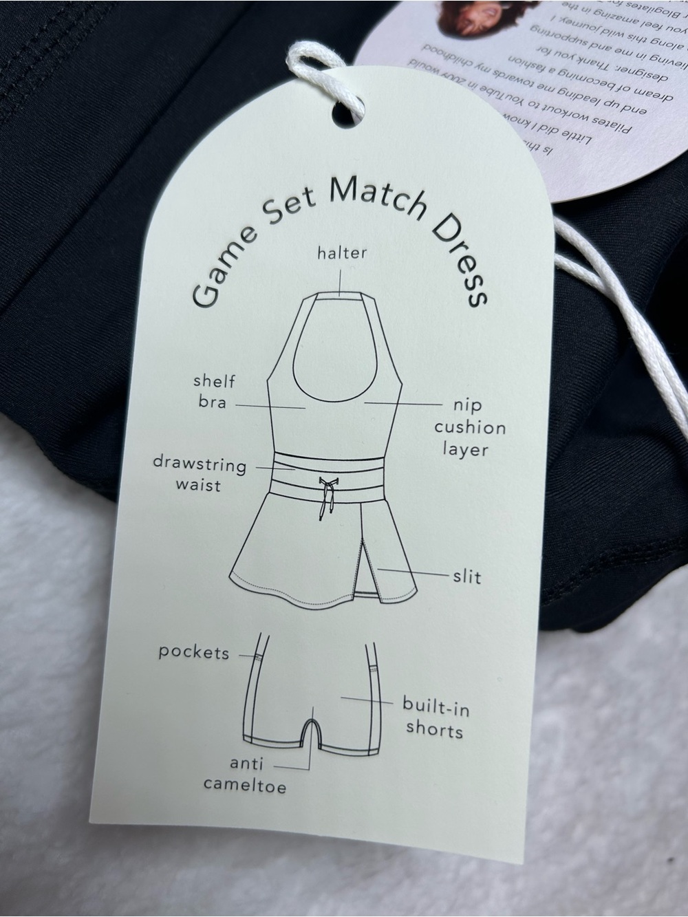 NWT M Blogilates Game Set Match Dress - Skort Built in Shorts - Athletic - Black - Picture 11 of 14